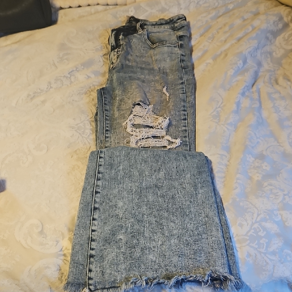 Distressed Blue Women's Jeans